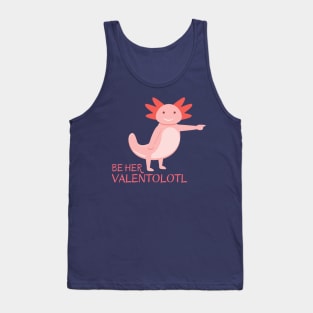 Funny wingman cute pink axolotl illustration Tank Top